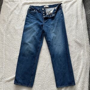 Madewell Low Slung Straight Jeans Denim Size 28